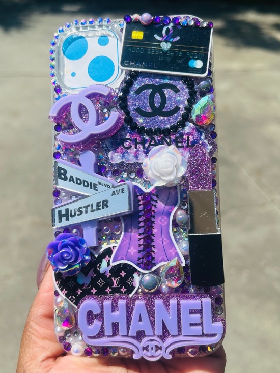 Hand Crafted Other - iPhone 14/15 PLUS💜Bling Phone Case